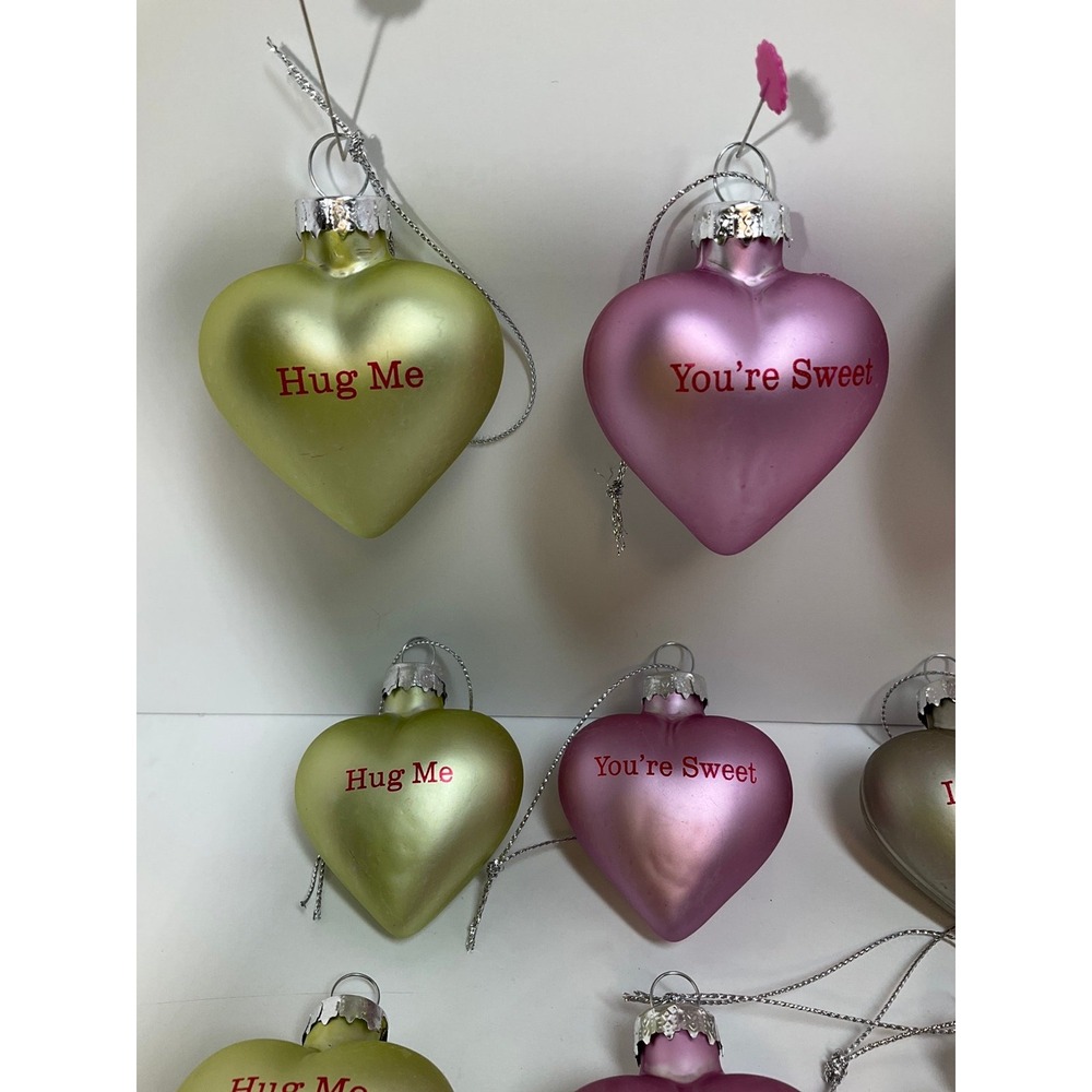 Heart Ornaments, Blown glass by Lillian Vernon - Picture 2 of 12